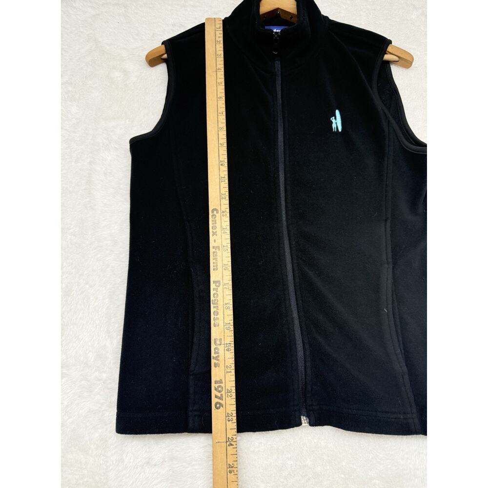 Johnnie O Womens Black Fleece Full Zip Golf Vest Size Small - Picture 7 of 10